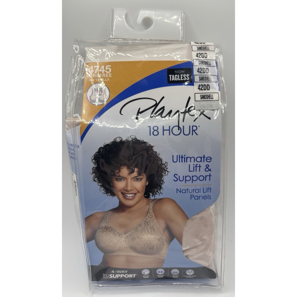 Playtex Women's 18 Hour Ultimate Lift and Support Wirefree Bra Size 42DD Nude
